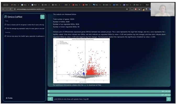 使用OmicsWeb Copilot AI进行可扩展数据分析，来源：Biostate AI
