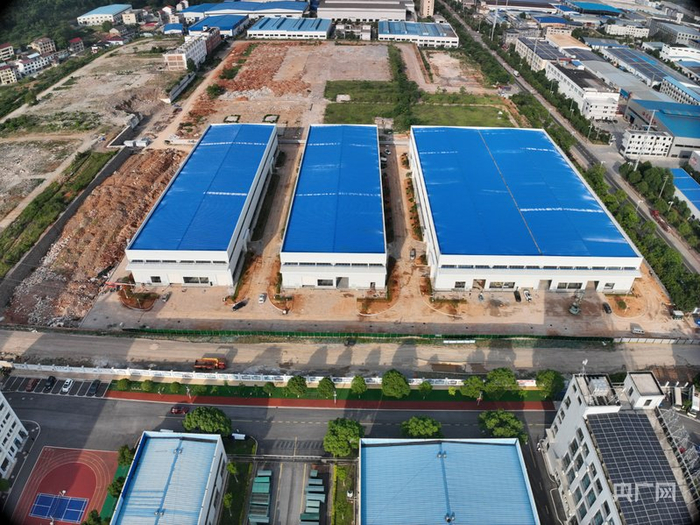 娄底经开区“腾笼换鸟”，将原闲置土地收回后，引进优质项目（央广网发  娄底经开区供图）