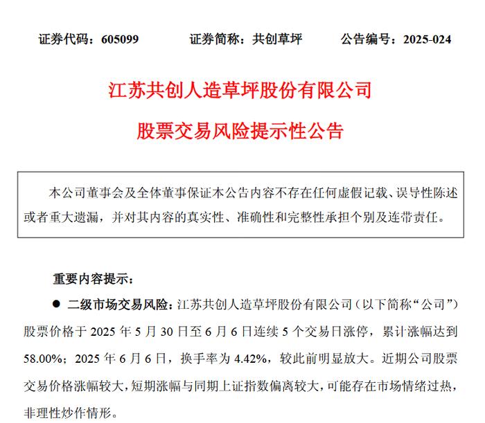 来源：共创草坪公告