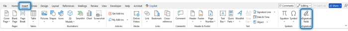 ▲ 在 Word 中调用 SharePoint 电子签名 