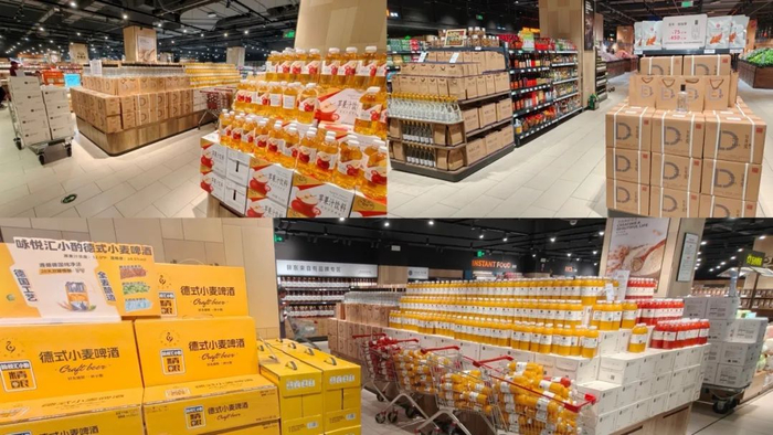 图：永辉自有商品与DL自营商品陈列