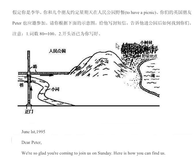 1995年高考英语作文题