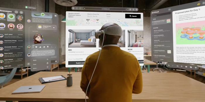 Apple Vision Pro 现有操作 UI ｜图片来源：Apple