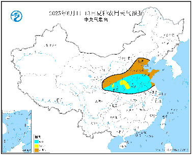 图3  2025年6月11-13日夏种农用天气预报