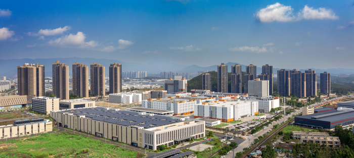 △鹤山工业城（共和镇）园区俯瞰图。江门日报摄影记者 周华东 摄