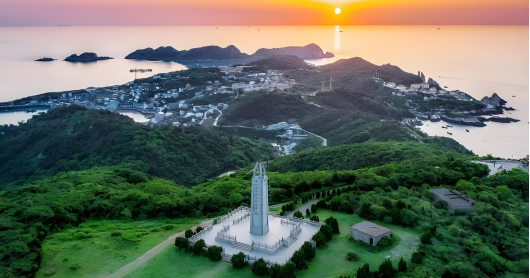 ▲大陈岛鸟瞰图