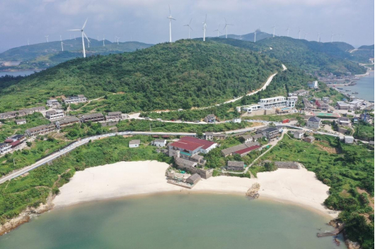 ▲整治后的丁勾头沙滩鸟瞰图