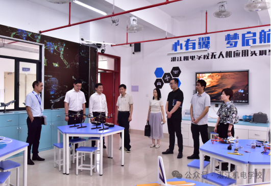 湛江机电学校无人机实操室。图源湛江机电学校