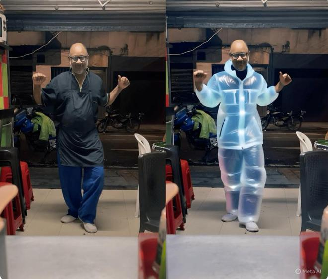 ▲Meta视频编辑功能完成的服装的智能变换