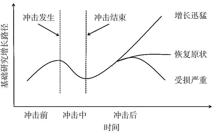 图1 基础研究创新韧性增长路径