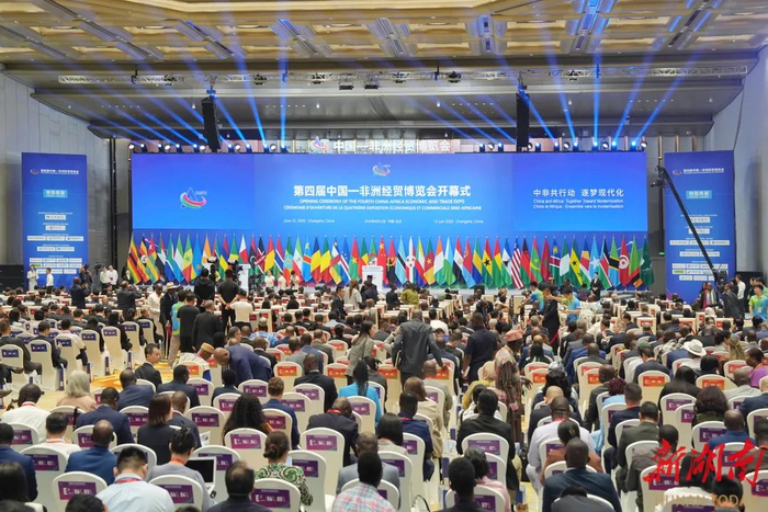 ▲6月12日上午，第四届中国—非洲经贸博览会在湖南长沙国际会议中心开幕。