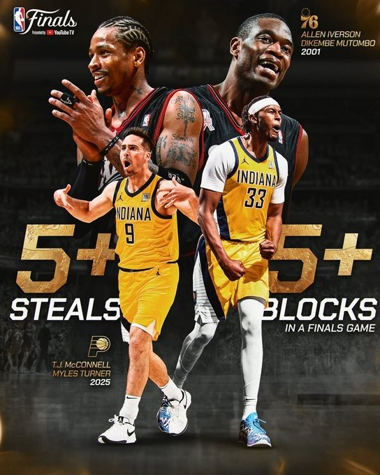 直播吧6月14日讯 总决赛G4今天打响，NBA官方发数据海报进行赛前预热。