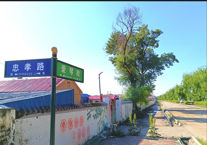 创业乡丰年村路牌（央广网记者陈显春  摄）
