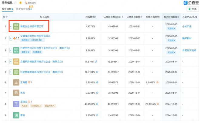 截图：企查查官网