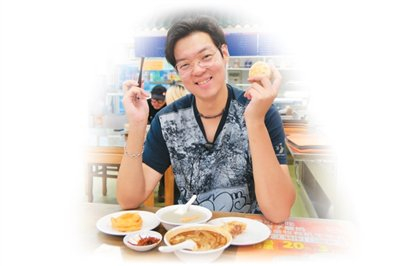 　　贾斯汀在吃早餐。蔡肖翰摄