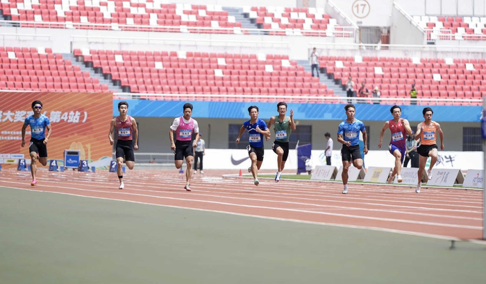 全国田径大奖赛（蚌埠站）比赛现场。（主办方供图）