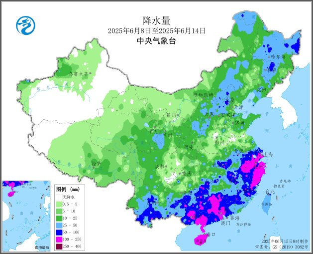 图2 全国降水量