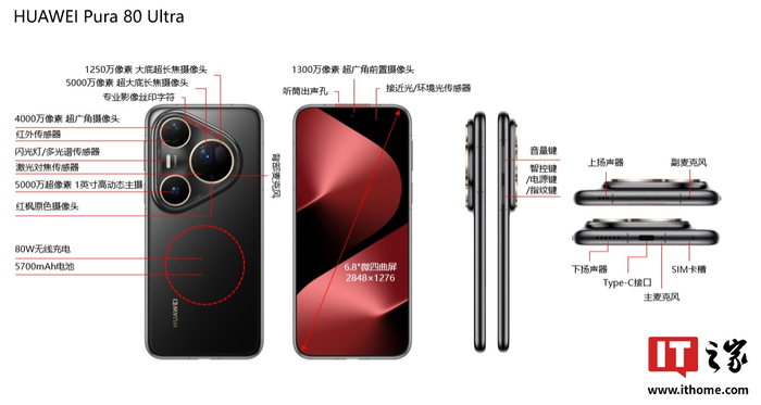 ▲ 华为 Pura 80 Ultra 手机外观图
