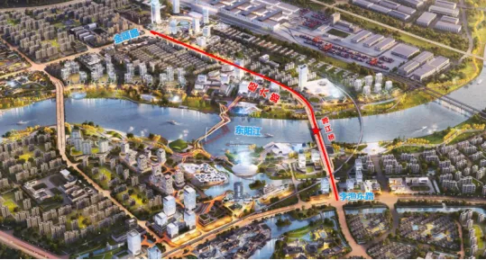 △ 图2 经六路位置示意图