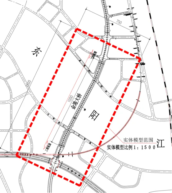 △ 图4 金港大桥线位示意