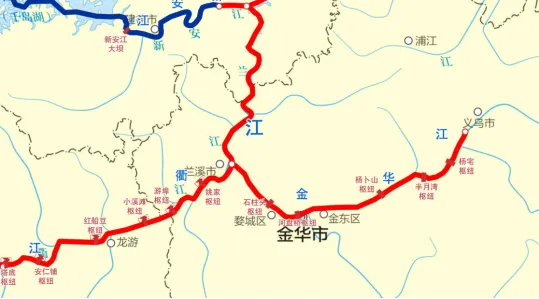 △ 图3 浙江省“五纵八横”航道规划布置图