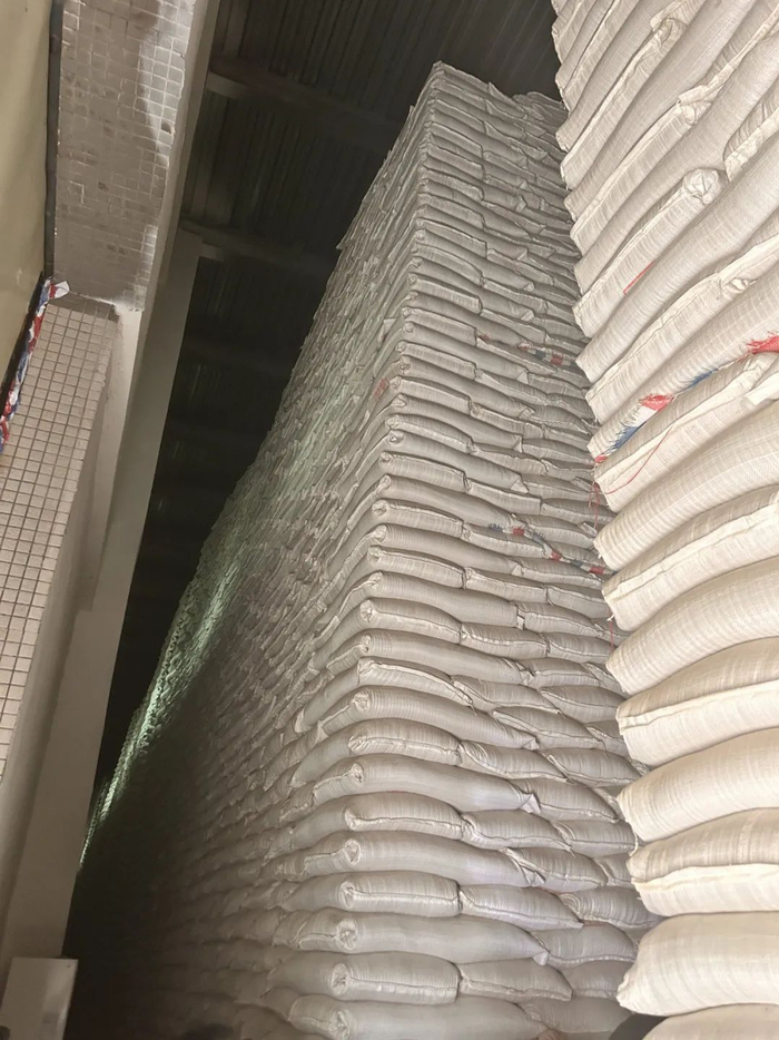 ▲摆放整齐的白糖库房