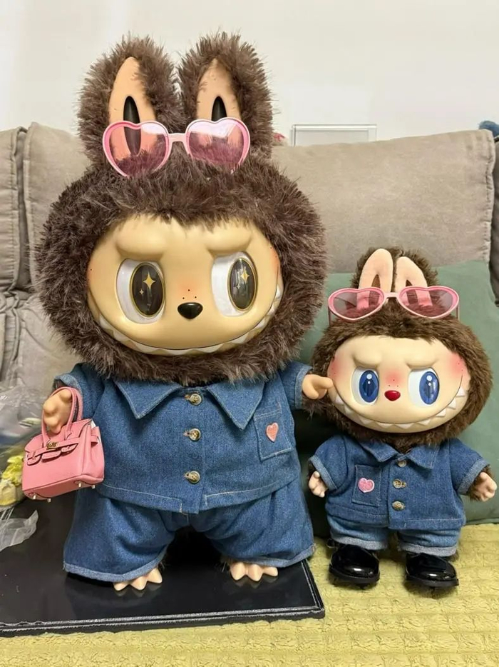 小况和妈妈设计制作的大首领zimomo牛仔套装