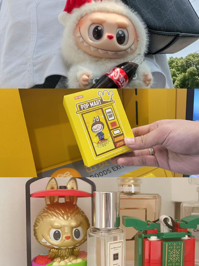 爱好者们收藏的Labubu玩偶和手办。受访对象供图