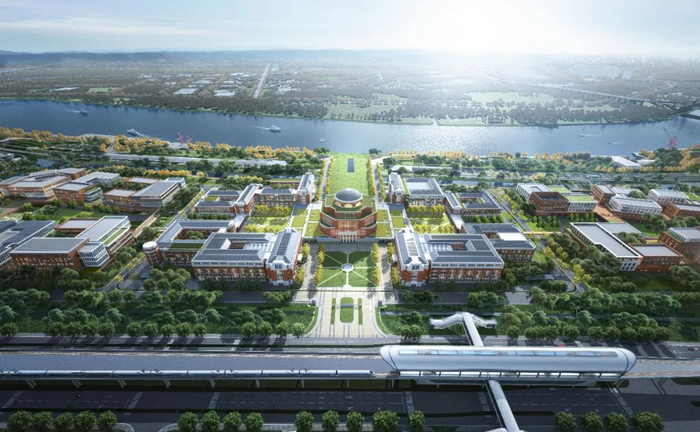 ▲宁波东方理工大学鸟瞰效果图。