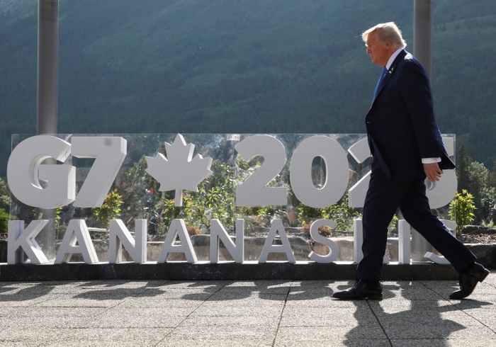 特朗普提前离开G7峰会（图源：网络）