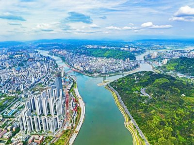 宜宾三江交汇美景。本报资料图