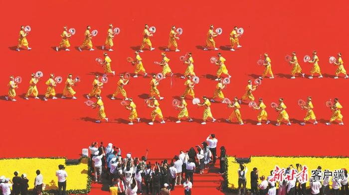 武山旋鼓舞表演。（资料图）