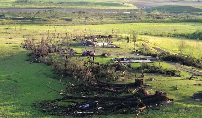美国北达科他州遭龙卷风突击 致3人逝世