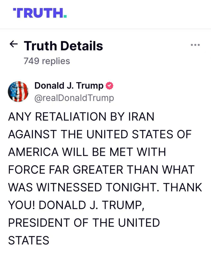 图片来源：特朗普社交媒体账号截图&nbsp;