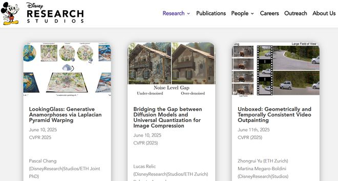 ▲迪士尼研究院部分成果（图源：迪士尼研究院官网）