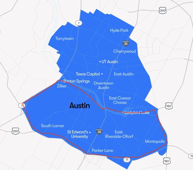 ▲特斯拉Robotaxi的运营区域与Waymo对比（图源网络）