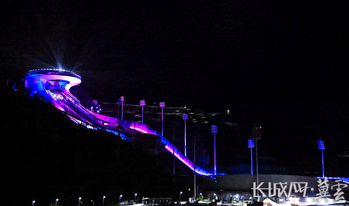 雪如意灯光秀。崇礼区委宣传部供图