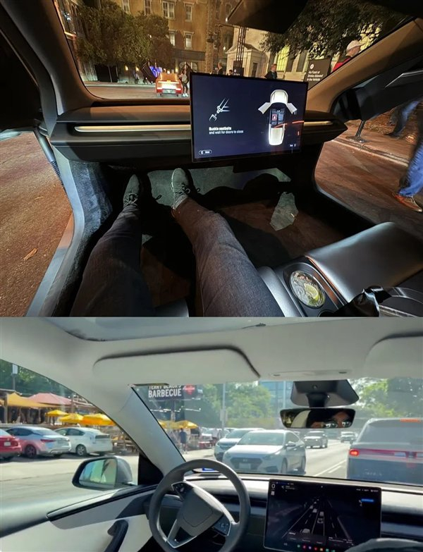 特斯拉 Robotaxi 的买家秀（上）和卖家秀（下）| 图片来源：X