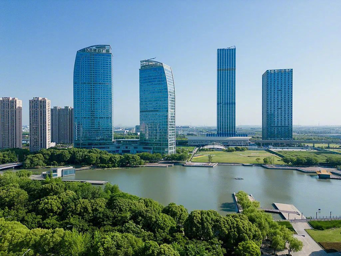 昆山花桥城市风光 图/视觉中国