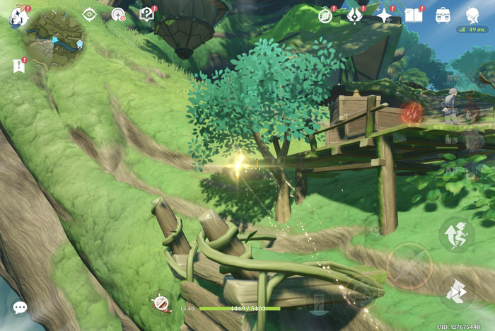 在《原神》游戏的最高画质 + 60 帧下，侧滑呼出游戏快捷栏，选择性能模式。测试以须弥城附近跑图为主，遇怪打怪。