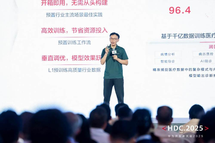 华为云EI服务产品部部长尤鹏发表演讲