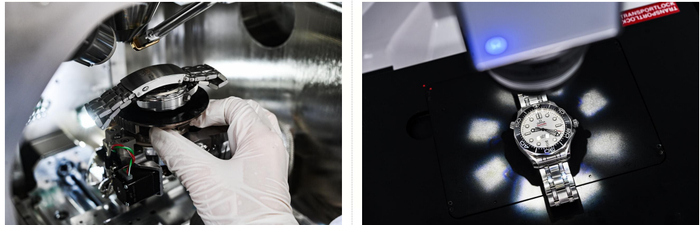 得物鉴别师在鉴别腕表真假。