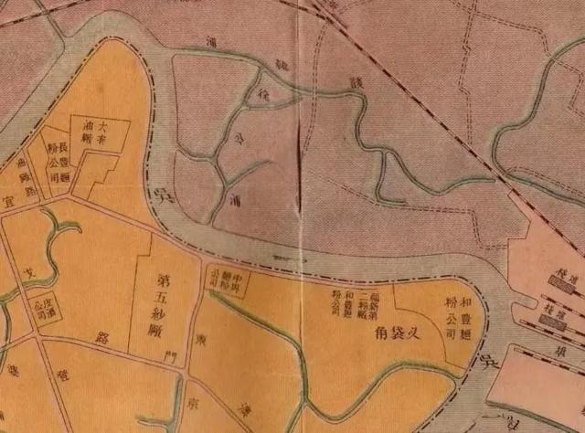 1918年上海地图中的“叉袋角”周边 图片来源：图溯上海