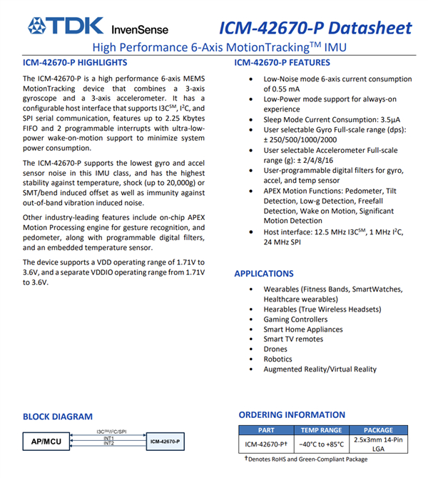 TDK ICM-42670-P详细资料图。
