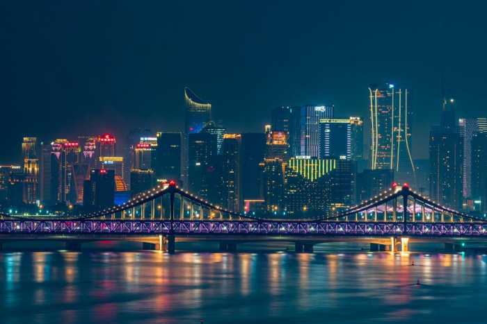钱塘江夜景 照片来源：小红书 摄影小陈