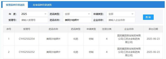 截图来源：CDE官网