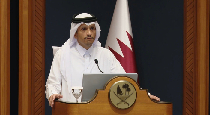△卡塔尔首相兼外交大臣穆罕默德