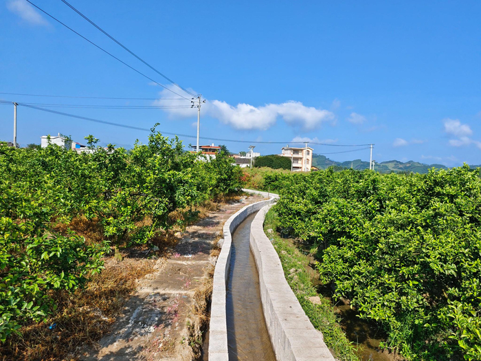 荔浦市青山镇松林村灌溉水渠维修维护（刘健 摄）