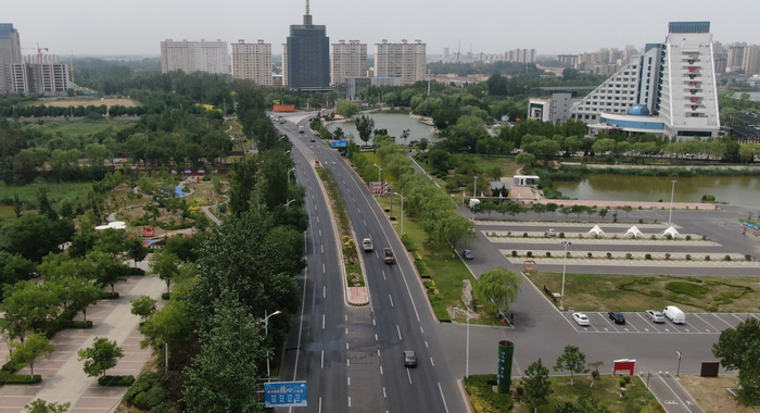 106国道衡水段。 航拍图