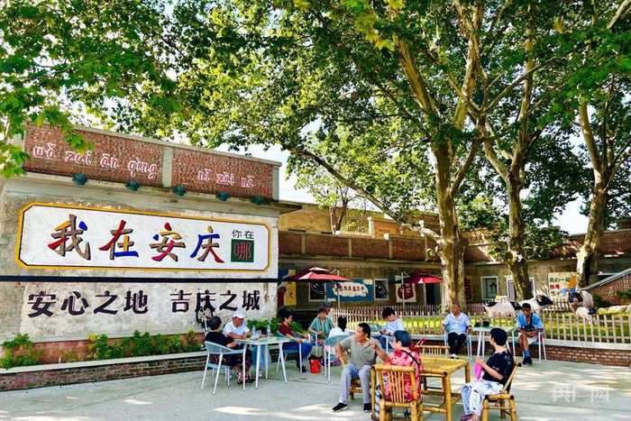 集贤时空园区里随处可坐、随处有大树（央广网发  集贤时空文创园供图）